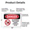 Signmission No Swimming Pool Closed Chemicals In Use Danger Sign, Plastic, 10in W x 7in L, 2PK OS-2PACK-DS-P-710-L-1627 - alternate 3